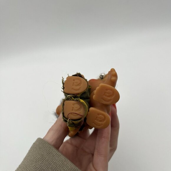 Vintage 60s Uneeda Wishnik Troll Dolls Set Horseshoe U.S Army Clothes White Hair - Picture 3 of 6